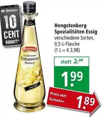 Marktkauf Hengstenberg Spezialitäten Essig 0,5 L Angebot