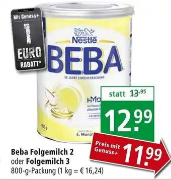 Marktkauf Beba Folgemilch 2 oder Folgemilch 3 Angebot