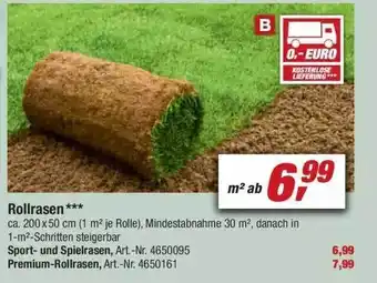 toom Baumarkt Rollrasen Angebot