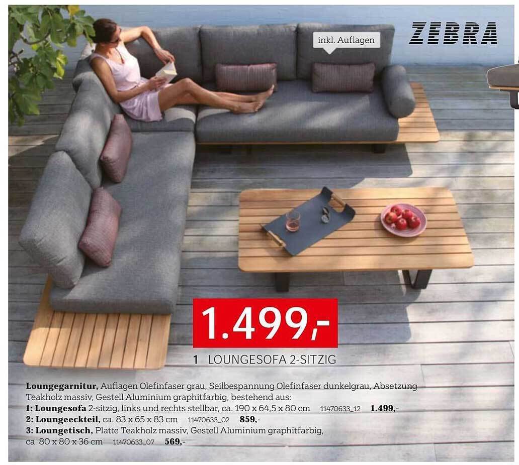 Zebra Loungesofa 2sitzig Angebot bei XXXLutz