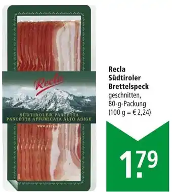 Marktkauf Recla Südtiroler Brettelspeck 80 g Angebot