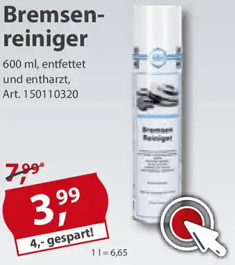 Sonderpreis Baumarkt Bremsenreiniger 600 ml Angebot