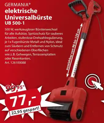 Sonderpreis Baumarkt Germania Elektrische Universalbürste UB 500-1 Angebot