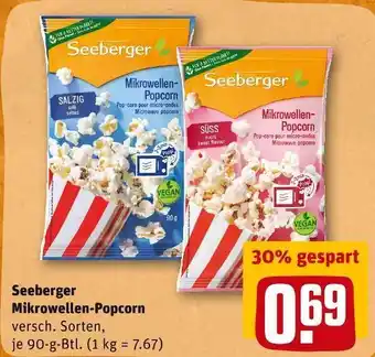 REWE Seeberger mikrowellen-popcorn Angebot