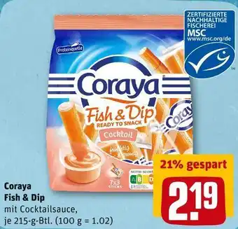 REWE Coraya fish & dip Angebot