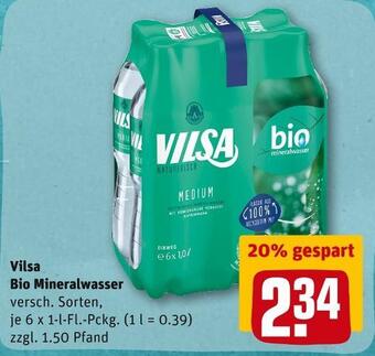 REWE Vilsa bio mineralwasser Angebot