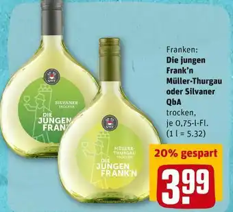 REWE Die jungen frank’n müller-thurgau oder silvaner qba weißwein Angebot