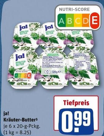 REWE Ja! kräuter-butter Angebot