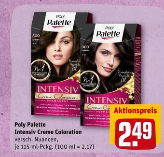 REWE Poly palette intensiv creme coloration Angebot