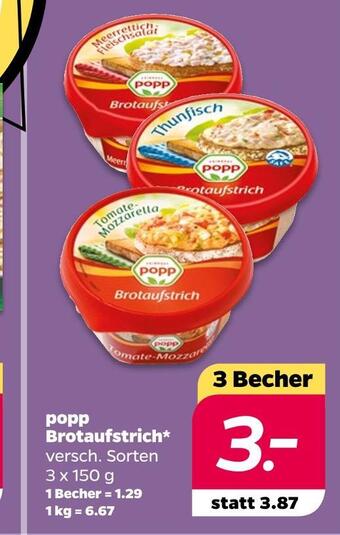 Netto Popp brotaufstrich Angebot