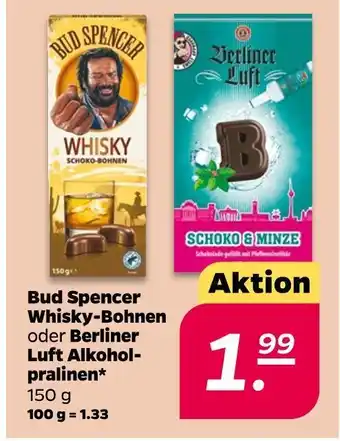 NETTO Bud spencer, berliner luft whisky-bohnen oder alkoholpralinen Angebot