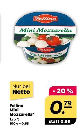 NETTO Fellino mini mozzarella Angebot