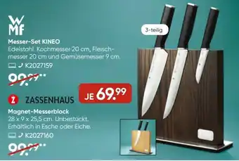 Galeria WMF Messer Set Kineo oder Zassenhaus Magnet Messerblock Angebot