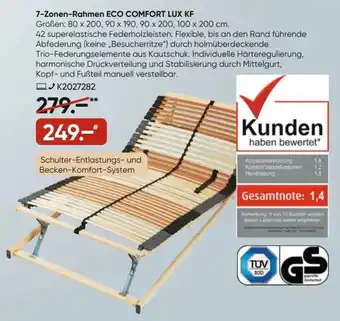 Galeria 7 Zonen Rahmen Eco Comfort Lux KF Angebot