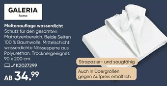 Galeria Galeria Home Moltonauflage wasserdicht Angebot