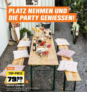 OBI Bierzelt Garnitur Angebot