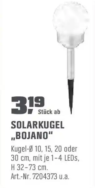 OBI Solarkugel ,,Bojano" Angebot