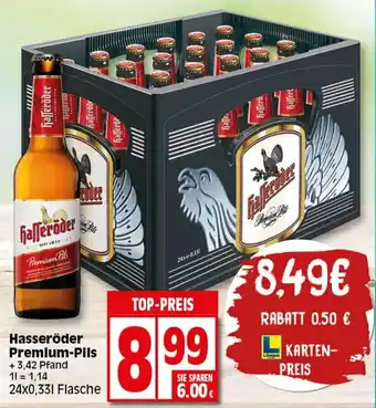 Elli Markt Hasseröder Premium Pils 24x0,33L Flasche Angebot