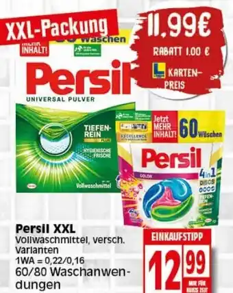 Elli Markt Persil XXL Vollwaschmittel 60/80 Waschanwendungen Angebot