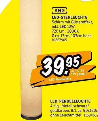 SCONTO Khg Led-stehleuchte, Led Pendelleuchte Angebot
