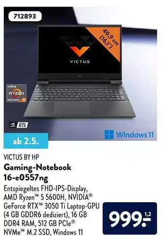 Aldi Süd Victus By Hp Gaming-notebook 16-e0557ng Angebot