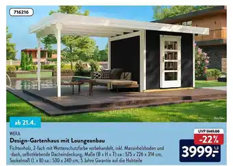 Aldi Süd Weka Design-gartenhaus Mit Loungeanbau Angebot