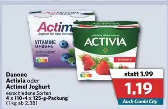 Combi Danone Activia Oder Actimel Joghurt Angebot