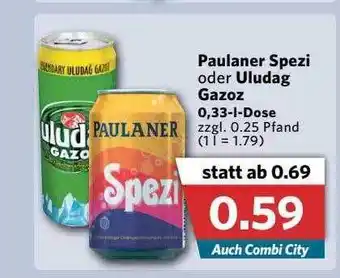 Combi Paulaner Spezi Oder Uludag Gazoz Angebot