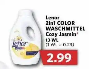 Combi Lenor 2in1 Color Waschmittel Cozy Jasmin Angebot