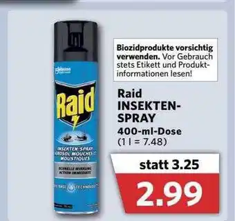 Combi Raid Insekten Spray Angebot