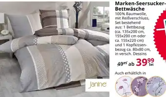 Marken Seersucker Bettwäsche Angebot bei Hammer