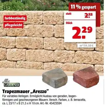 Hagebau Mr. Gardener Trapezmauer ,,Arezzo" Angebot