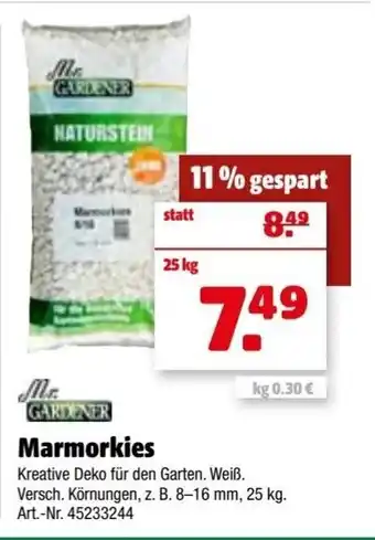 Hagebau Mr. Gardener Marmorkies 25 kg Angebot