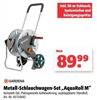 Hagebau Gardena Metall Schlauchwagen Set ,,AquaRoll M" Angebot