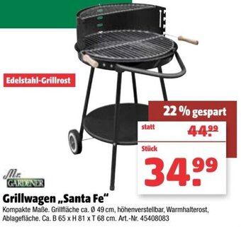 Hagebau Mr. Gardener Grillwagen ,,Santa Fe" Angebot
