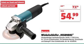 Hagebau Makita Winkelschleifer 9558NBRZ Angebot