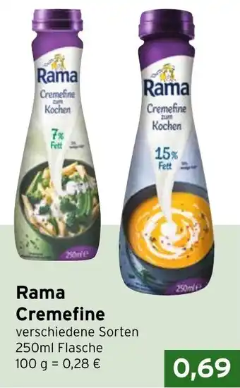 CAP Markt Rama Cremefine 250 ml Flasche Angebot