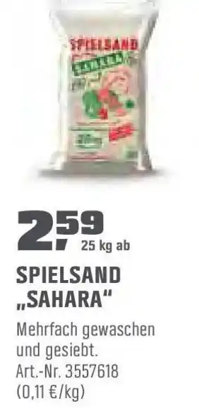 OBI Spielsand ,,Sahara" Angebot