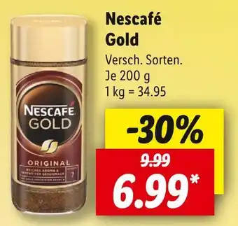 Lidl Nescafé gold löslicher kaffee Angebot