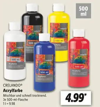 Lidl Crelando acrylfarbe Angebot