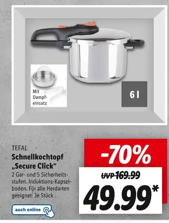 Lidl Tefal schnellkochtopf „secure click“ Angebot