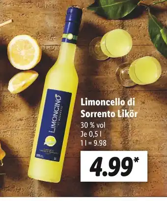 Lidl Limoncello di sorrento likör Angebot