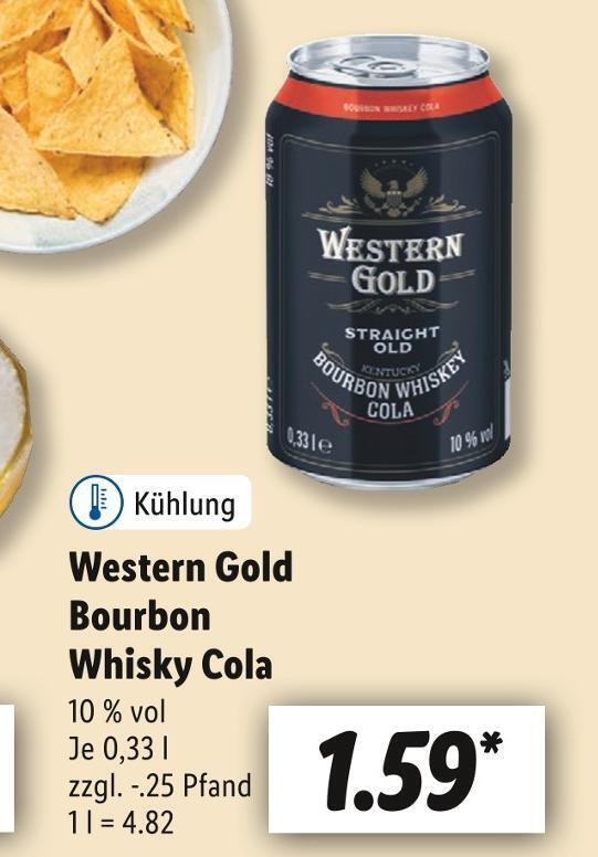 Western gold whisky cola Angebot bei Lidl