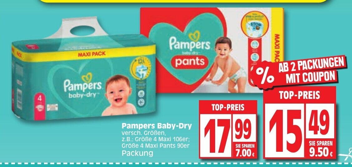 Pampers BabyDry Angebot bei Edeka