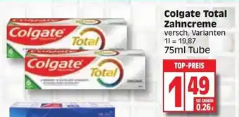 Edeka Colgate Total Zahncreme 75ml Angebot