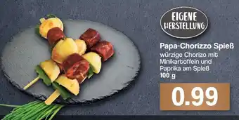 Famila Nord West Eigene Herstellung Papa Chorizzo Spieß 100g Angebot