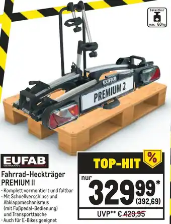 METRO EUFAB Fahrrad Heckträger Premium II Angebot