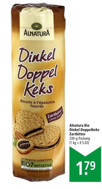 Marktkauf Alnatura Bio Dinkel Doppelkeks Zartbitter 330 g Angebot