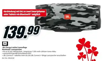 MediaMarkt JBL Charge 4 white Camouflage Bluetooth Lautsprecher Angebot