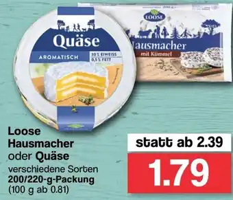 Famila Nord West Loose Hausmacher oder Quäse 200/220g Angebot